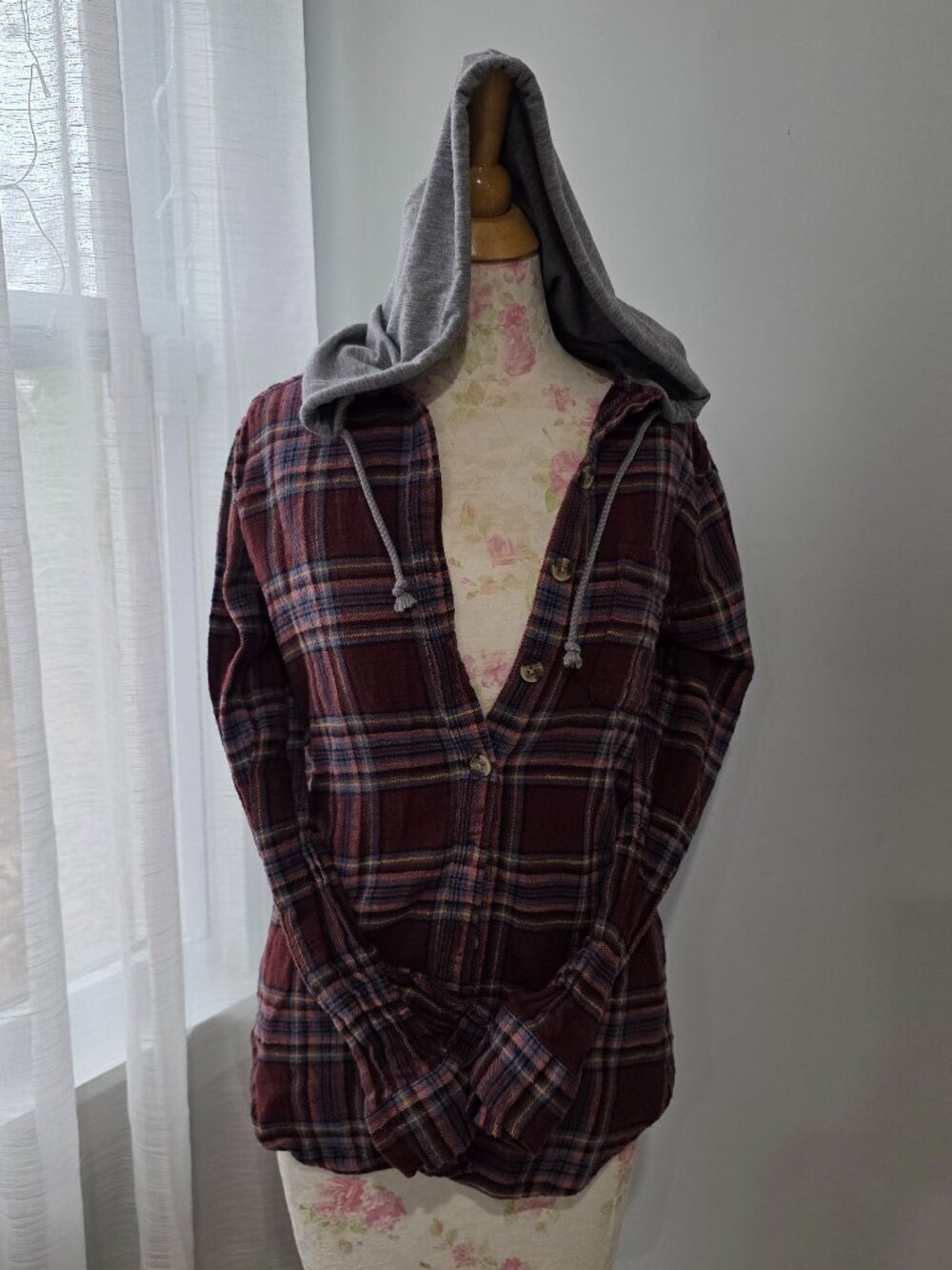 Hooded Flannel shirt ~ adult